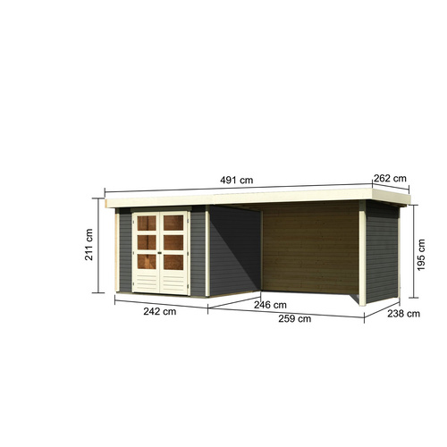 KARIBU Gartenhaus »Askola«, BxT: 528.5...