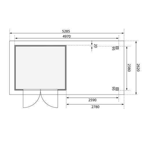 KARIBU Gartenhaus »Askola 3,5«, BxT: 2...