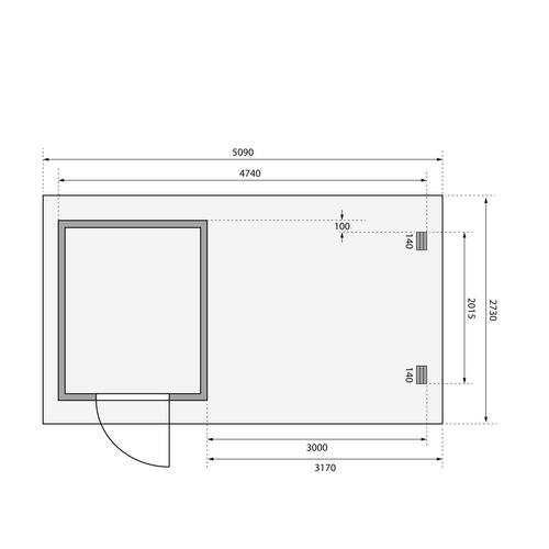 KARIBU Gartenhaus »Bastrup«, BxT: 509 ...