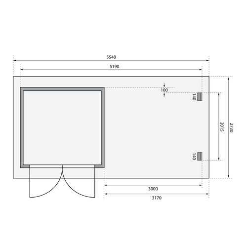 KARIBU Gartenhaus »Bastrup 2«, BxT: 51...