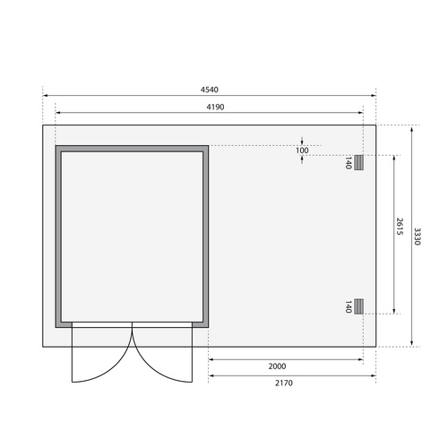 KARIBU Gartenhaus »Bastrup«, BxT: 454....