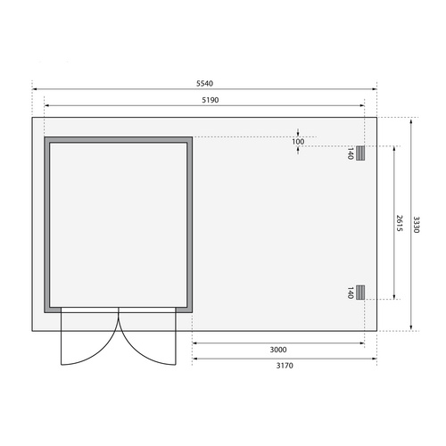 KARIBU Gartenhaus »Bastrup 4«, BxT: 51...