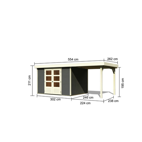 KARIBU Gartenhaus »Askola«, BxT: 554 x...