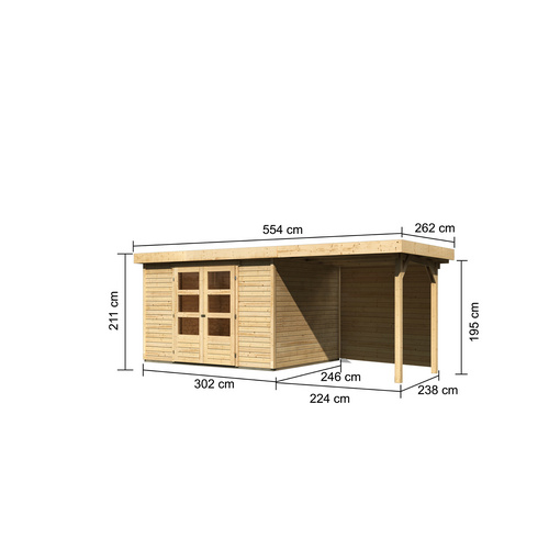 KARIBU Gartenhaus »Askola«, BxT: 554 x...