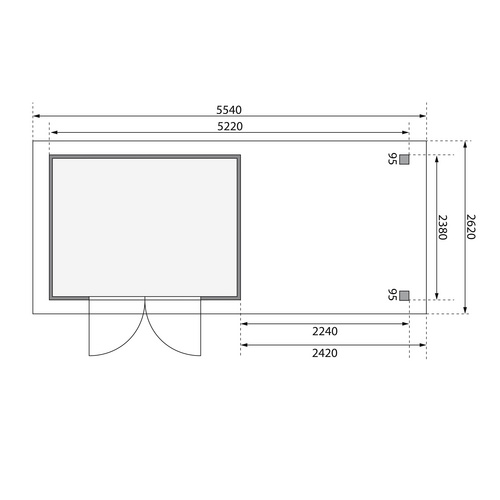 KARIBU Gartenhaus »Askola«, BxT: 554 x...