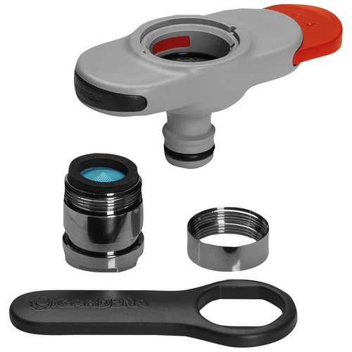 GARDENA Schlauchverbinder 18210-20, (Set), Hahnverbinder für Indoor-Wasserhähne