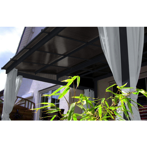 LECO Überdachung »Überdachung«, Breite: 400 cm, Dach: Polycarbonat (PC), grau LECO Überdachung »Überdachung«, Breite: 400 cm, Dach: Polycarbonat (PC), grau