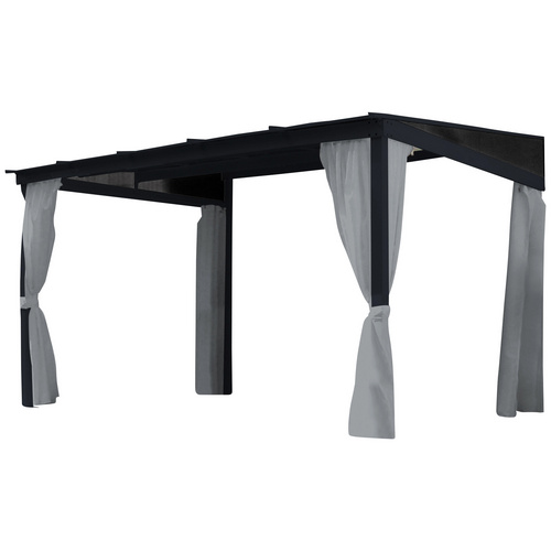 LECO Überdachung »Überdachung«, Breite: 400 cm, Dach: Polycarbonat (PC), grau LECO Überdachung »Überdachung«, Breite: 400 cm, Dach: Polycarbonat (PC), grau