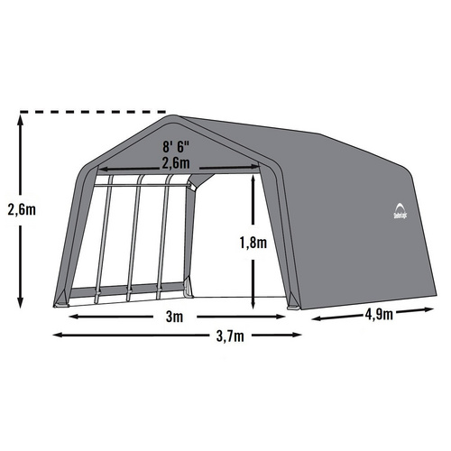 SHELTERLOGIC Foliengarage, B x H: 370 x ...