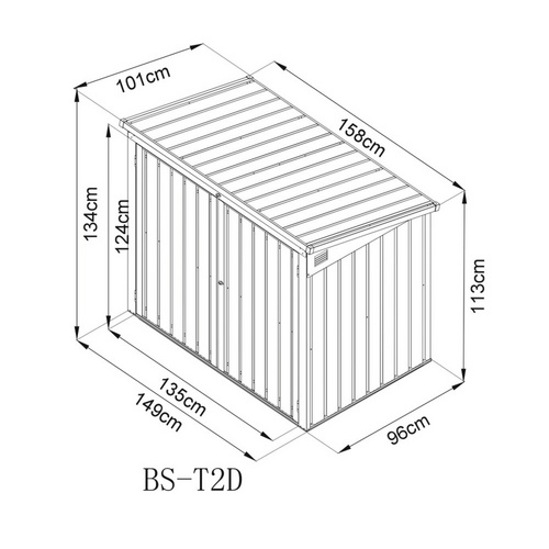 Westmann Mülltonnenbox, aus Stahlblech,... Westmann Mülltonnenbox, aus Stahlblech,...