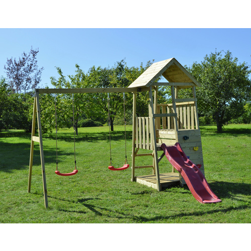 WENDITOYS Kletterspielturm »Salamander«, BxHxT: 340 x  270 x  290 cm, natur - braun