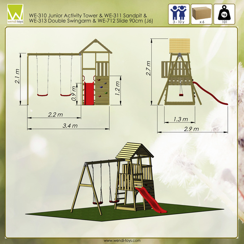 WENDITOYS Kletterspielturm »Salamander...