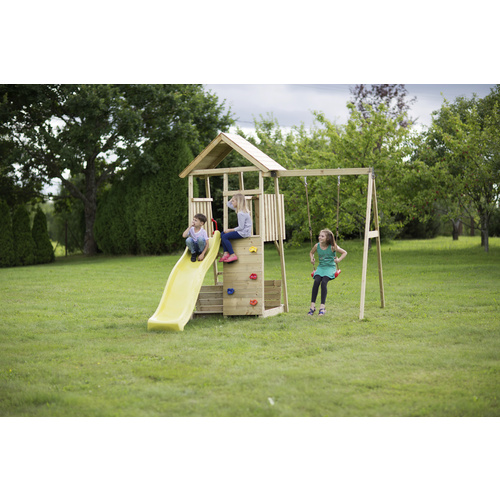 WENDITOYS Kletterspielturm »Biene«, BxHxT: 270 x 270 x 280 cm, natur - braun