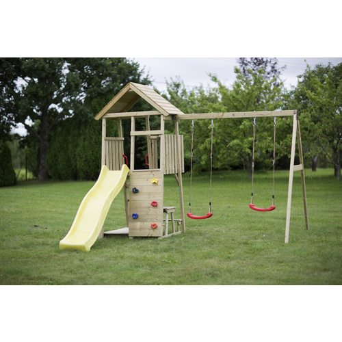 WENDITOYS Kletterspielturm »Giraffe«, BxHxT: 340 x 270 x 340 cm, natur - braun