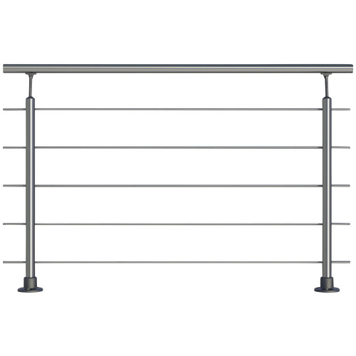 DOLLE Geländersystem Prova aus Aluminium und Edelstahl 100x150 cm silberfarben für Innen- und Außenbereich