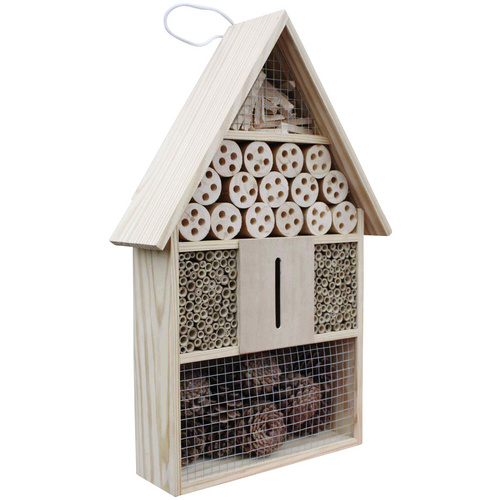 HABAU Insektenhotel, Kiefernholz, inkl. Füllmaterial, 150 Brutfächer - beige