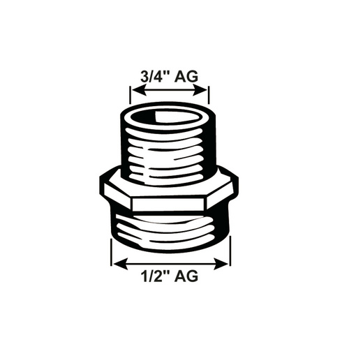 Thumbnail - CORNAT Reduzierstück, Messing - silberfarben