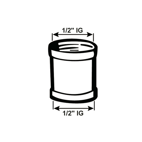 Thumbnail - CORNAT Muffe, Messing, Innengewinde: 1/2" - silberfarben