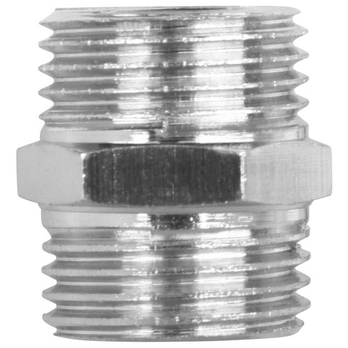 Thumbnail - CORNAT Doppelnippel, Messing - silberfarben