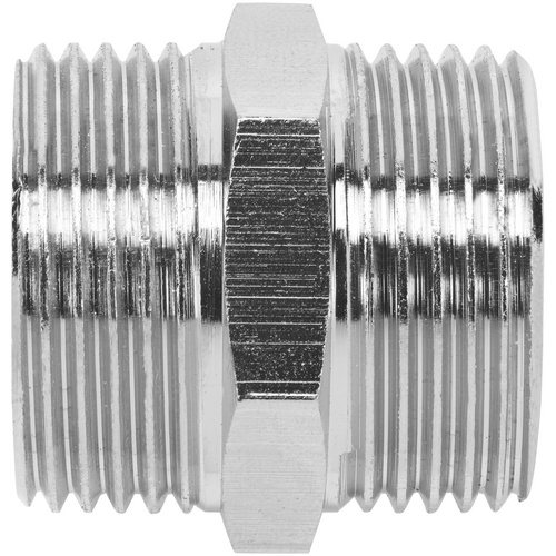 Thumbnail - CORNAT Doppelnippel, Messing - silberfarben