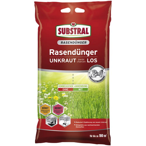 SUBSTRAL® Rasendünger & Unkrautvernichter, 9,1 kg, für 180 m² - beige