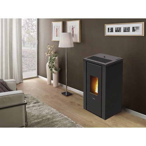 PEGASO Pelletofen »Vera«, 7 kw, WiFi-fähig, BxHxT: 45 x 89,5 x 45,5 cm - grau (Rabatt: 8 %)