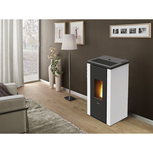 PEGASO Pelletofen »Vera«, 7 kw, WiFi-fähig, BxHxT: 45 x 89,5 x 45,5 cm - weiss (Rabatt: 8 %)