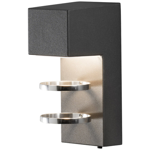 Modische LED Wandleuchte Acerra aus Aluminium in anthrazit, IP54