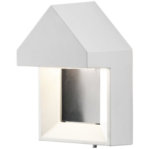 Geschmackvolle LED Wandleuchte Cosenza aus Aluminium in weiß, IP54