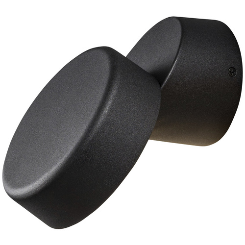 Minimalistische LED Wandleuchte Vicenza aus Aluminium in schwarz und klarem Acrylglas, IP44