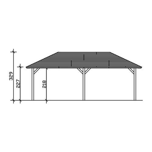 SKANHOLZ Carport »Taunus«, BxT: 439 x ...