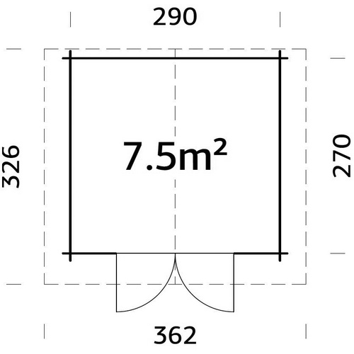 PALMAKO AS Gartenhaus »Tina 7,5«, BxT:...