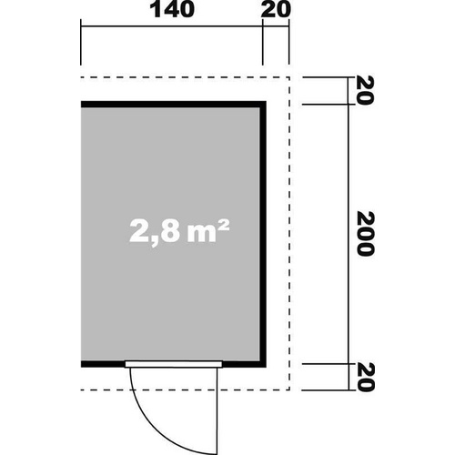 WOLFF FINNHAUS Anbauschuppen »28-XS«, ...