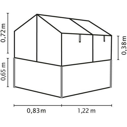 Thumbnail - VITAVIA Hochfrühbeet »Paris«, BxLxH: 83,1 x 121,7 x 136,9 cm, Aluminium