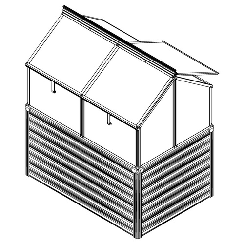 Thumbnail - VITAVIA Hochfrühbeet »Paris«, BxLxH: 83,1 x 121,7 x 136,9 cm, Aluminium