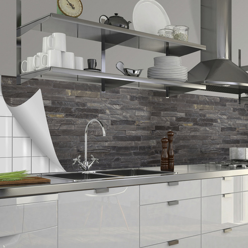 Thumbnail - mySPOTTI Küchenrückwand-Panel »fixy«, dunkelgrau/anthrazit/schwarz