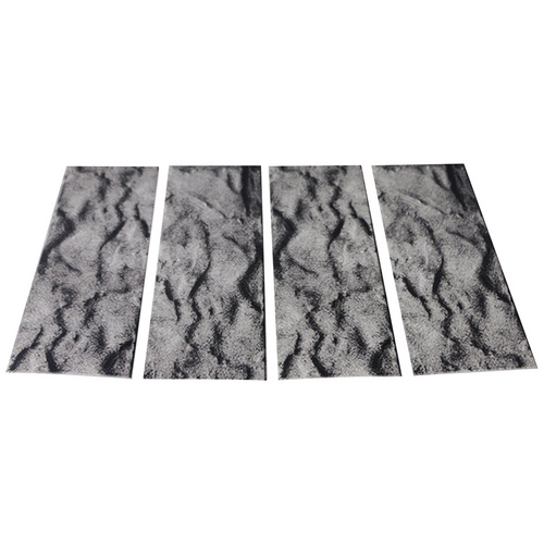 MySpotti Duscheinlage Klebefliese stepon Stein anthrazit, B: 30 cm, L: 10 cm, Set, 4-tlg., antirutsch