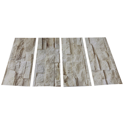 MySpotti Duscheinlage Klebefliese stepon Bruchsteinwand, B: 30 cm, L: 10 cm, Set, 4-tlg., antirutsch