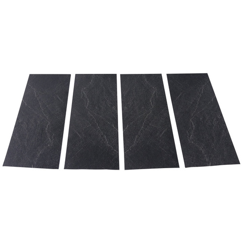 MySpotti Duscheinlage Klebefliese stepon Slate, B: 30 cm, L: 10 cm, Set, 4-tlg., Antirutsch-Aufkleber