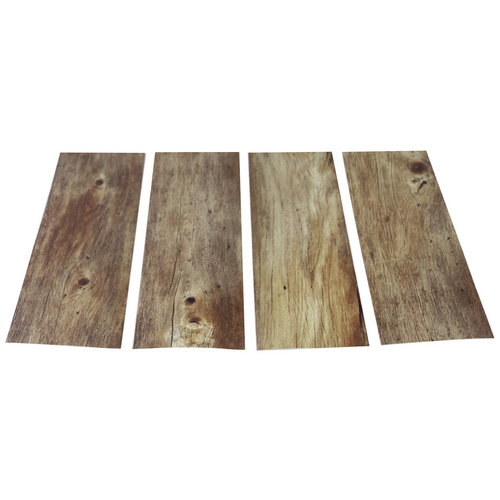 MySpotti Duscheinlage Klebefliese stepon Holz, B: 30 cm, L: 10 cm, Set, 4-tlg., Antirutsch-Aufkleber