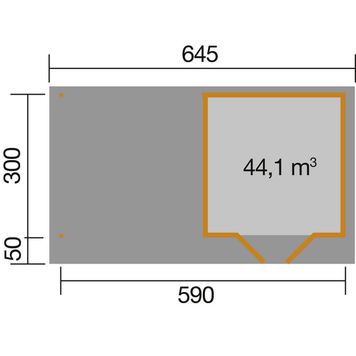 WEKA Gartenhaus »126 Plus Gr.2 B«, Hol...