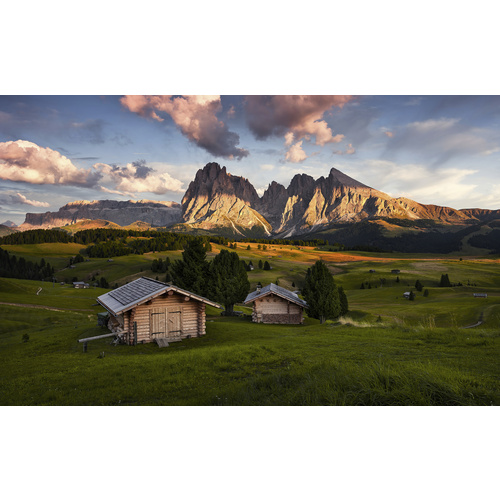 KOMAR Vliestapete »Dolomitentraum«, Breite 450 cm, seidenmatt – bunt