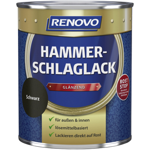 RENOVO Hammerschlaglack glänzend, schwarz