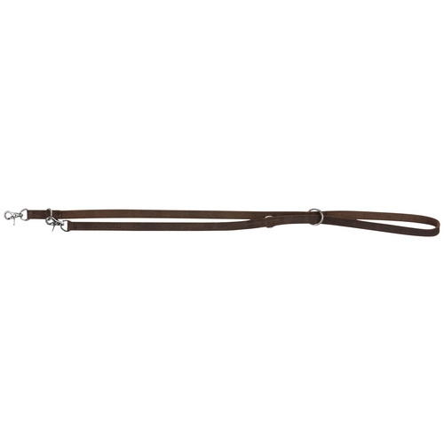 TRIXIE Hundeleine, Rustic Fettleder-Verlängerungsleine, L–XL: 2,00 m/25 mm, Leder, Dunkelbraun