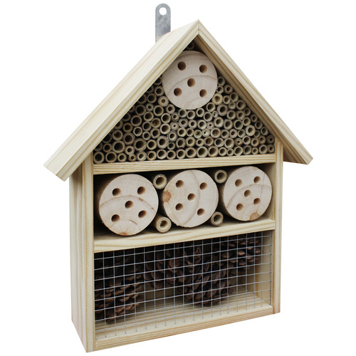HABAU Insektenhotel, Kiefernholz, inkl. Füllmaterial, 50 Brutfächer - beige