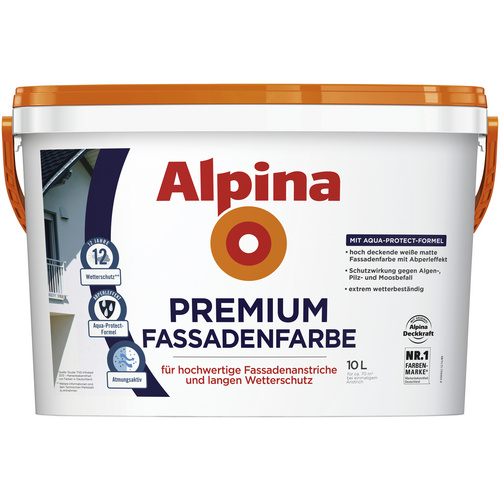 ALPINA Fassadenfarbe, , weiß, , 10 l - weiss