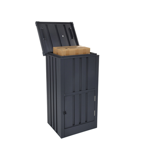 Thumbnail - FLORAWORLD Paketbox, aus Stahl, 63x109x55cm (BxHxT), 377,69 Liter - grau