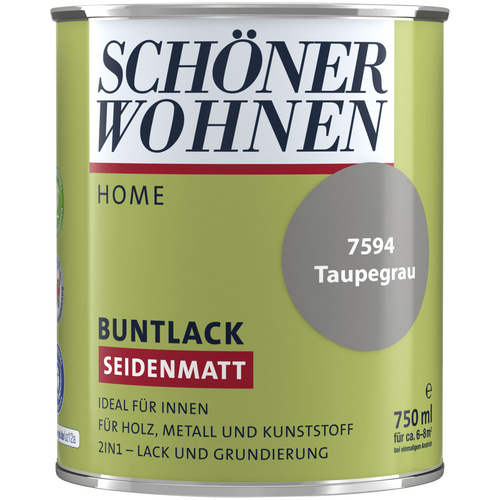 SCHÖNER WOHNEN FARBE Buntlack »Home«, taupe , seidenmatt – grau