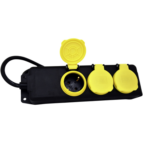 Thumbnail - CASAYA Verteiler, 3-fach, Kabellänge: 8 m - schwarz