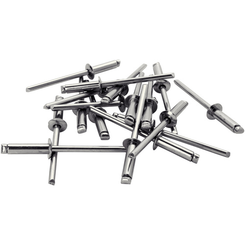 RAPID Blindniete, Ø 4,8 x 10 mm, Stahl, 50 Stk., inkl. passender Bohrer - silberfarben